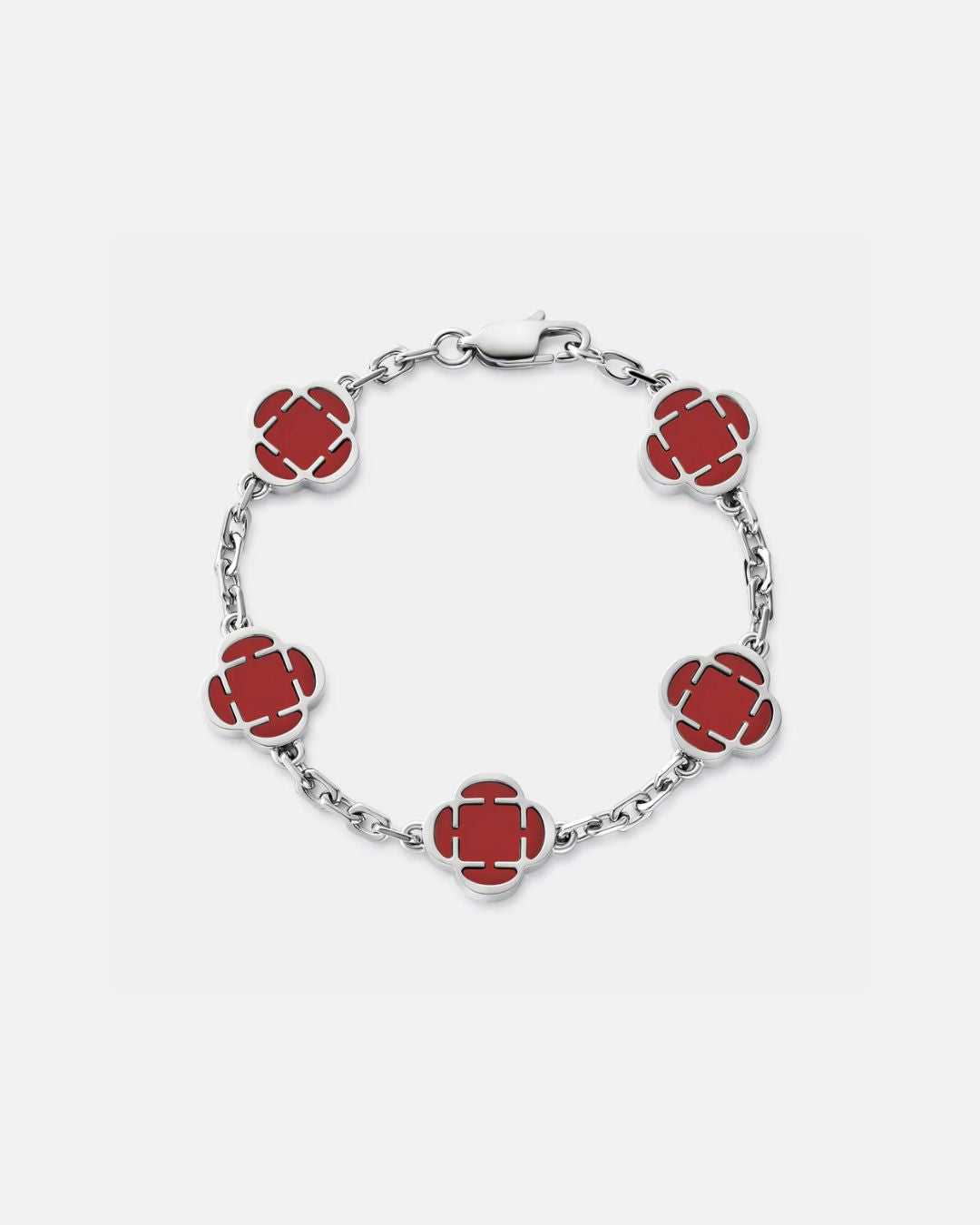 Akaardin® Charm Bracelet | Burgundy Red Silver