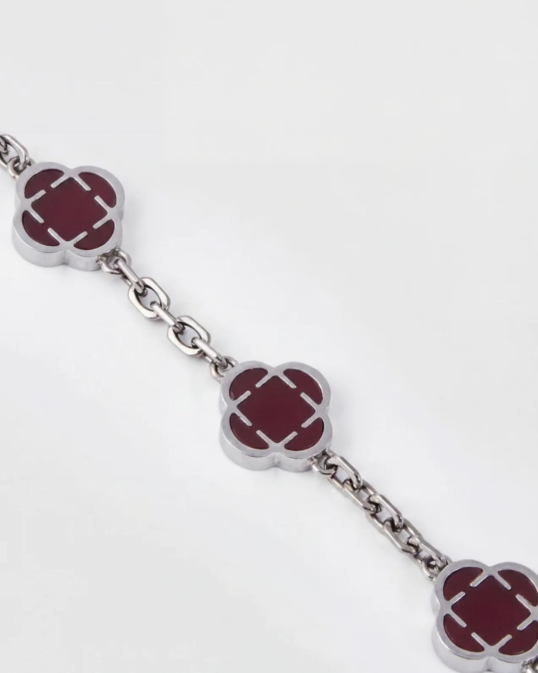 Akaardin® Charm Bracelet | Burgundy Red Silver