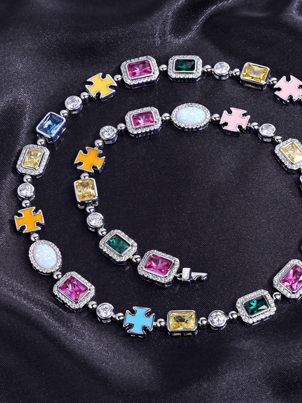 Gemstone Necklace I Silver